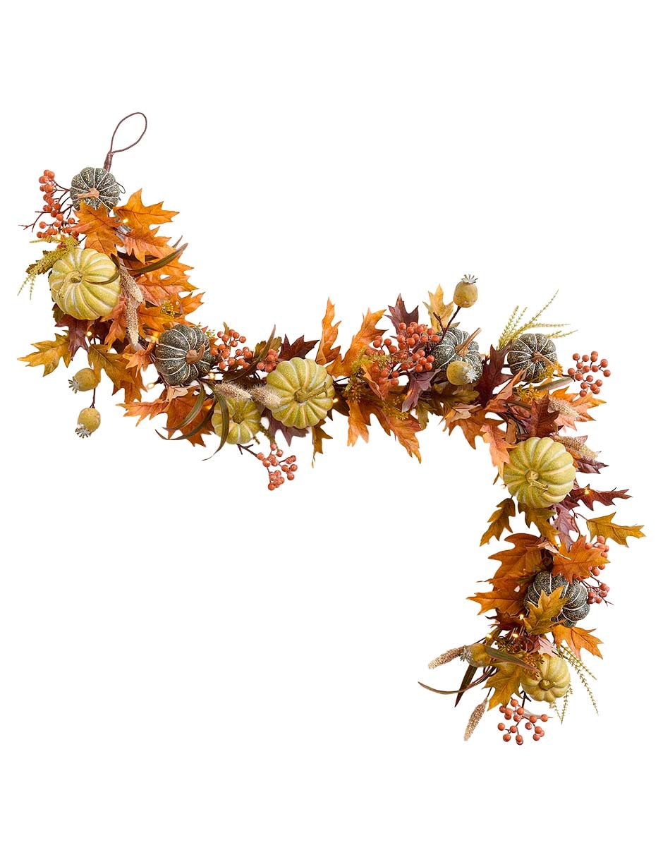 Guirnalda de halloween lit autumanl wreath and garland con luz 152 cm