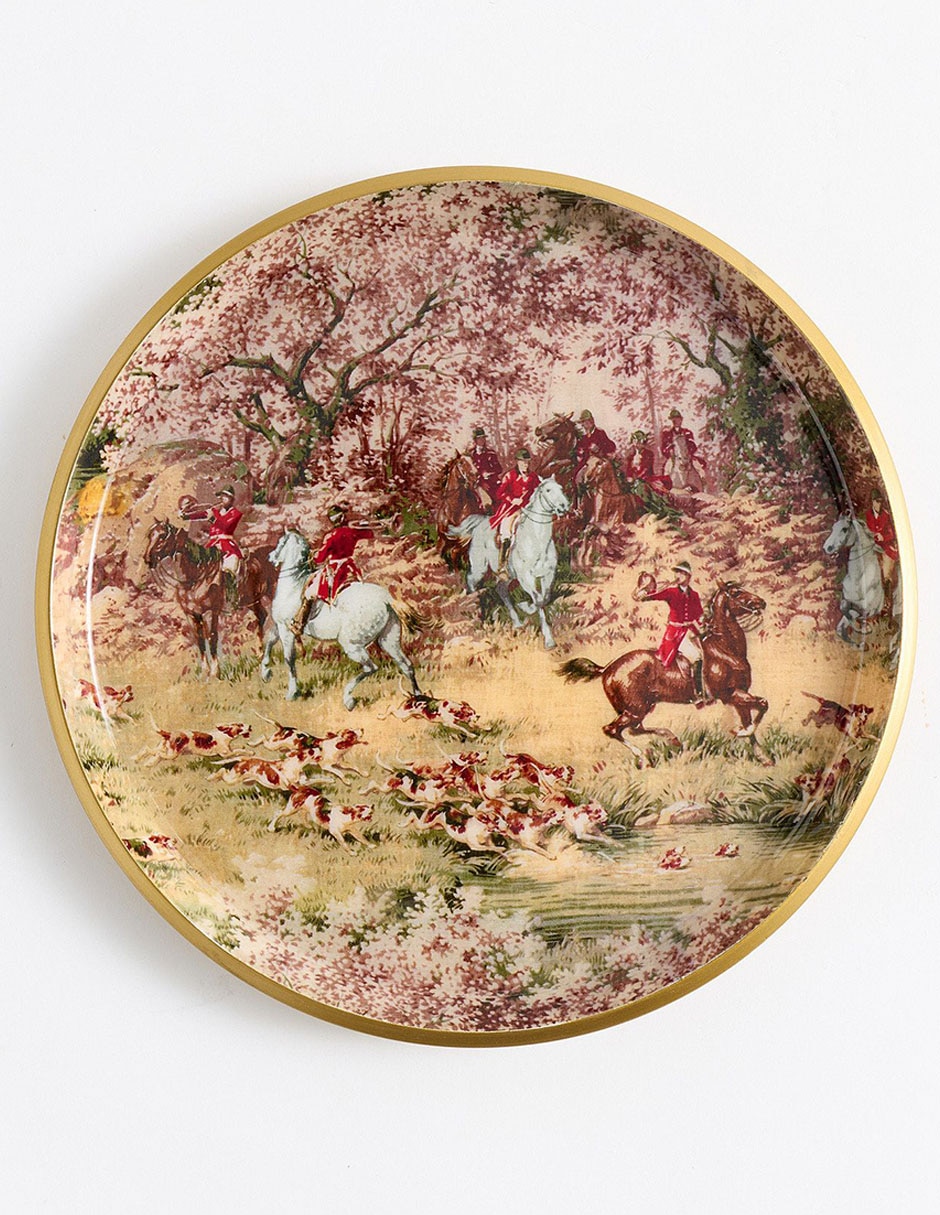 Charola printed enamel fall de metal