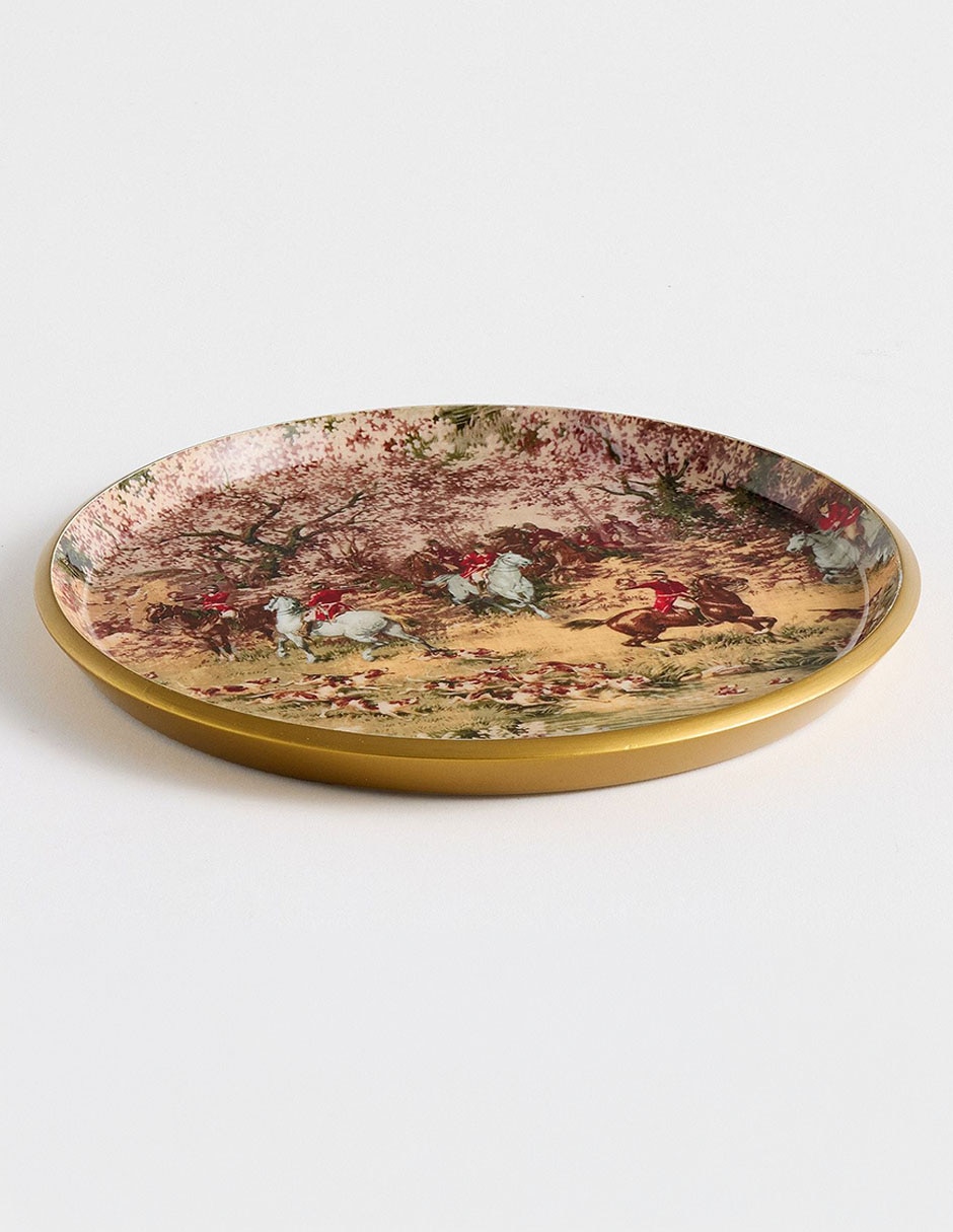 Charola printed enamel fall de metal