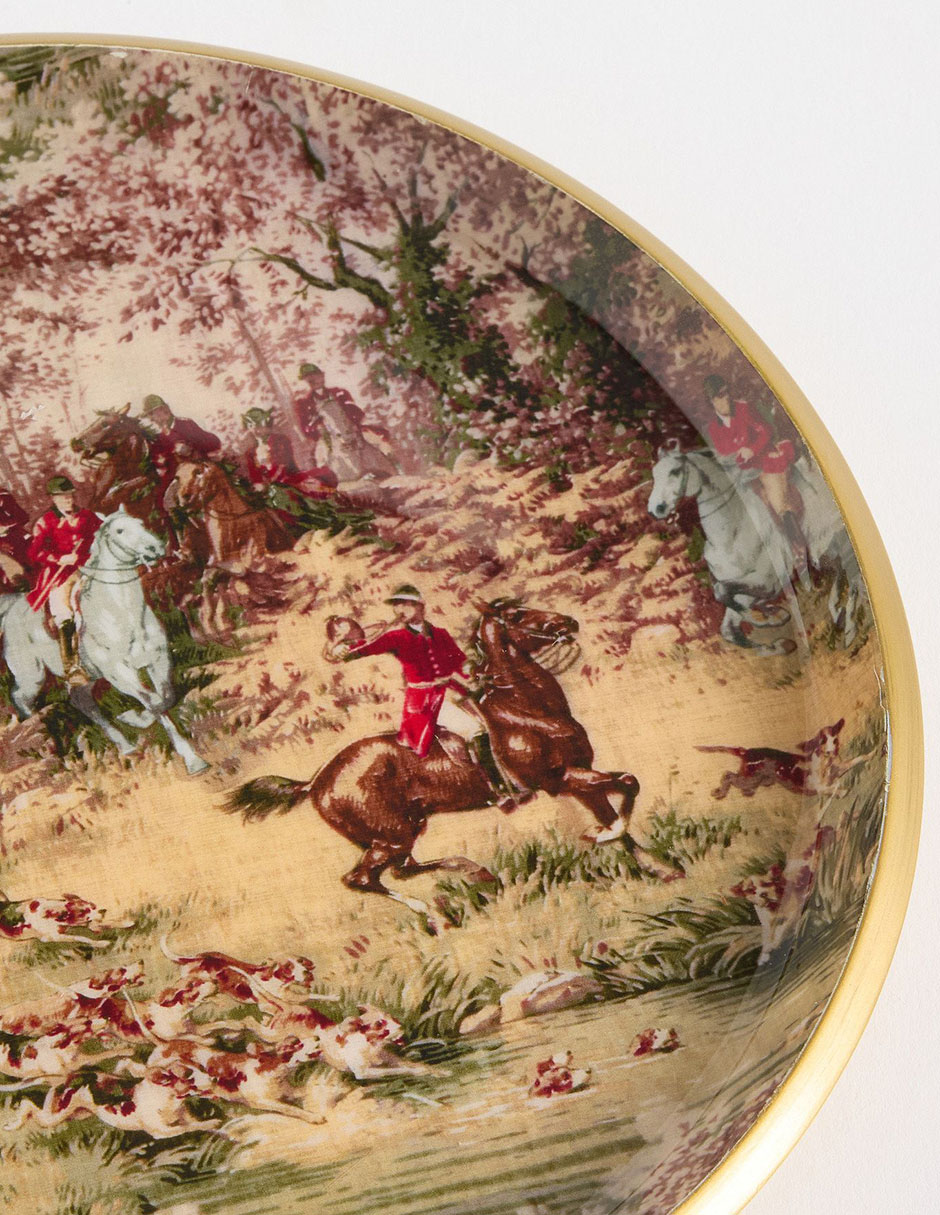 Charola printed enamel fall de metal