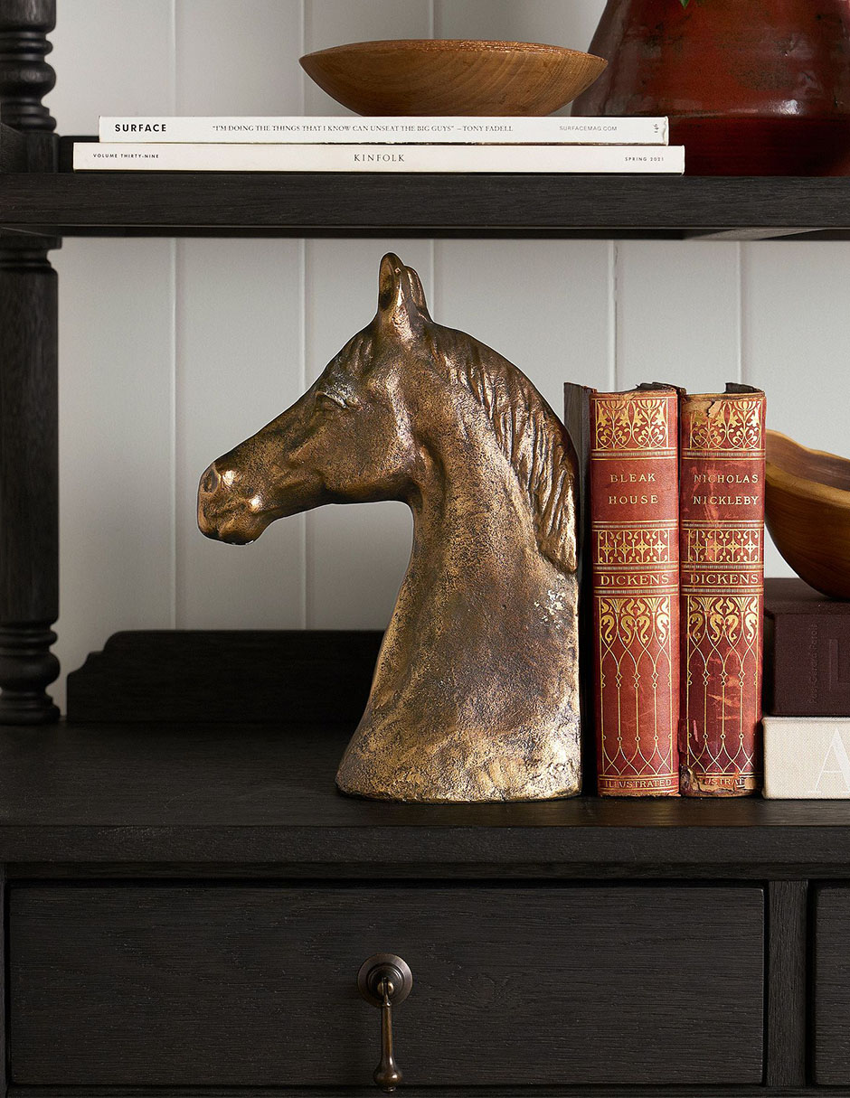 Figura decorativa de caballo Antique Horse de aluminio 3