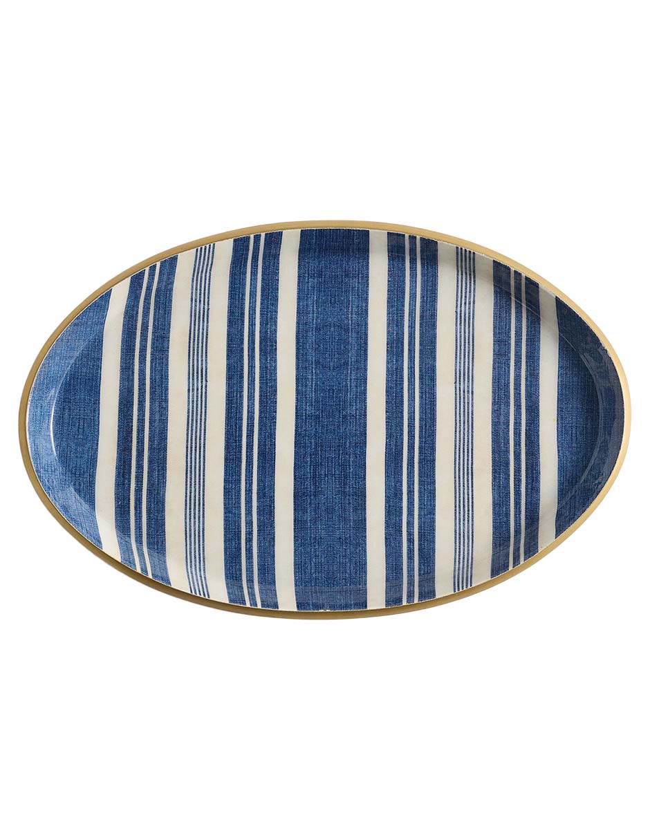 Bandeja decorativa Printed Enamel Fall de aluminio