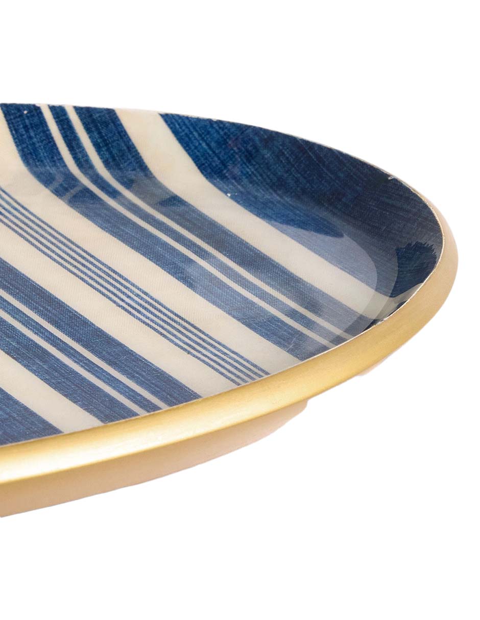 Bandeja decorativa Printed Enamel Fall de aluminio