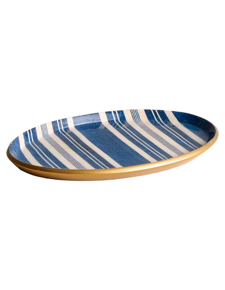 Bandeja decorativa Printed Enamel Fall de aluminio