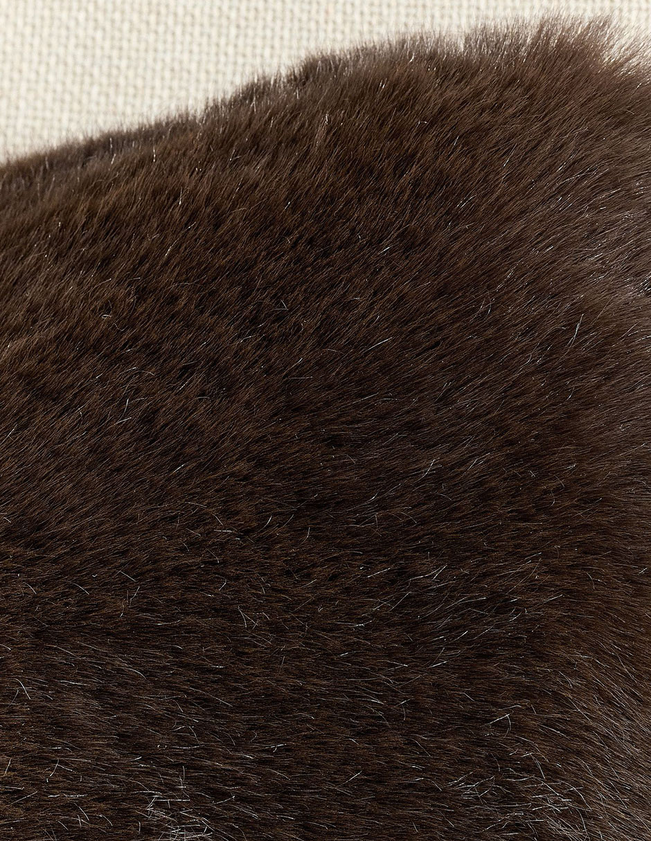 Funda cojín mink faux fur