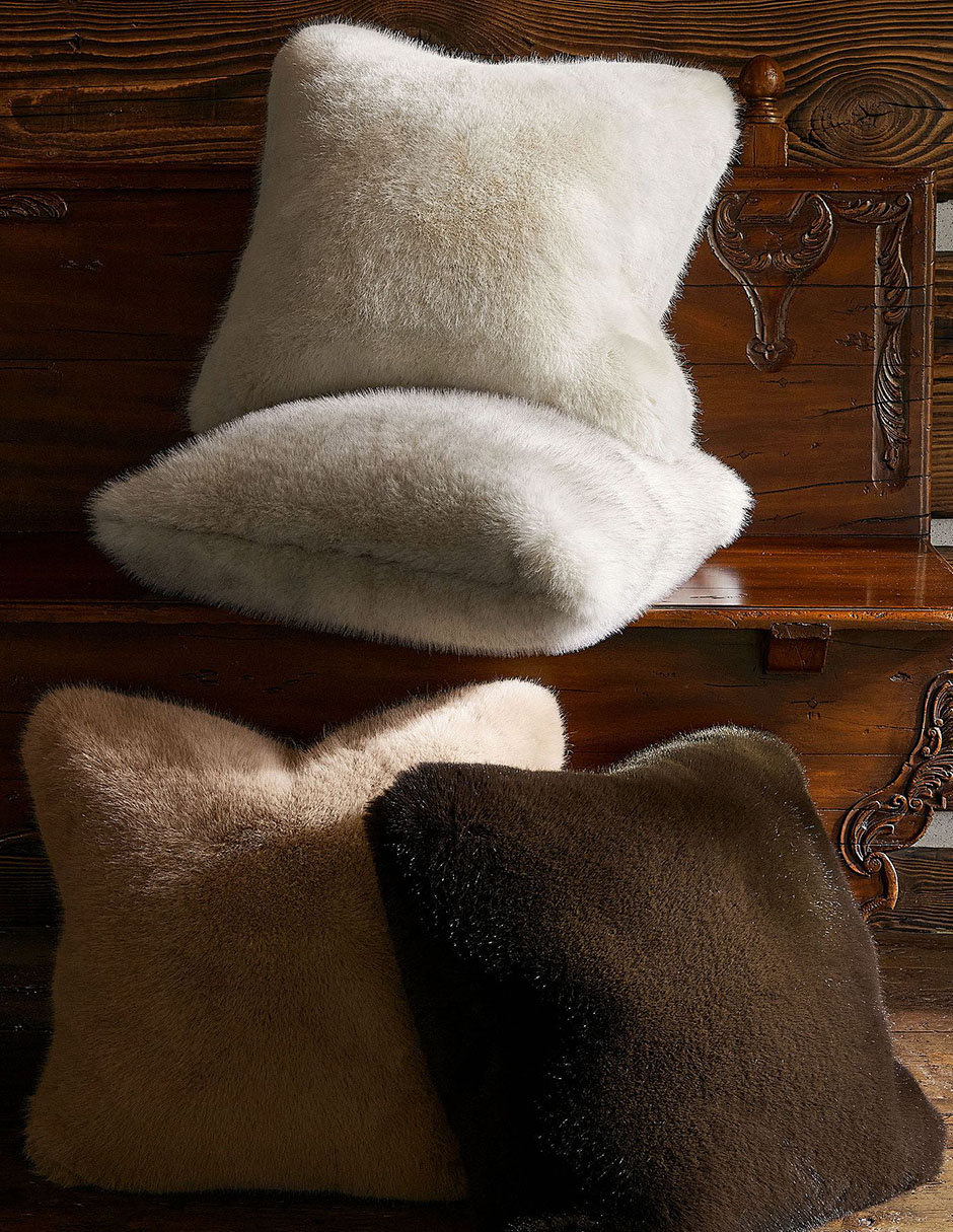 Funda cojín mink faux fur