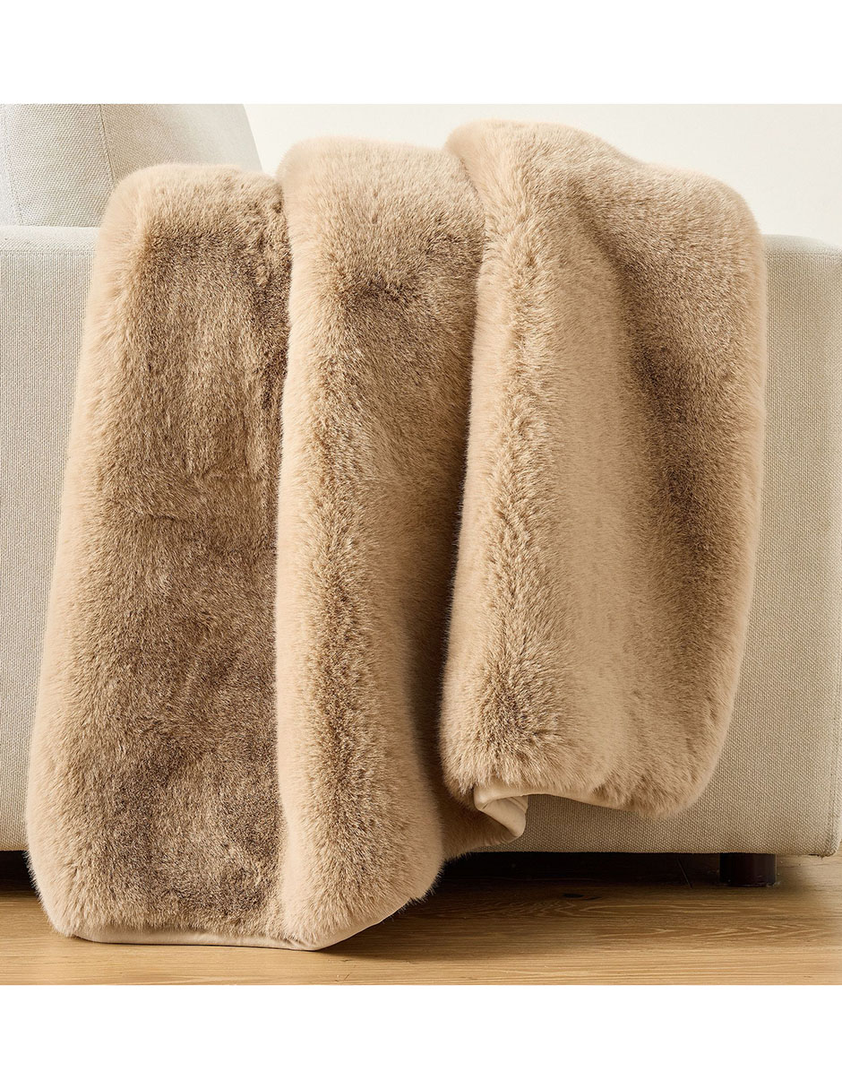 Frazada de tejido jacquard faux fur unisex 1
