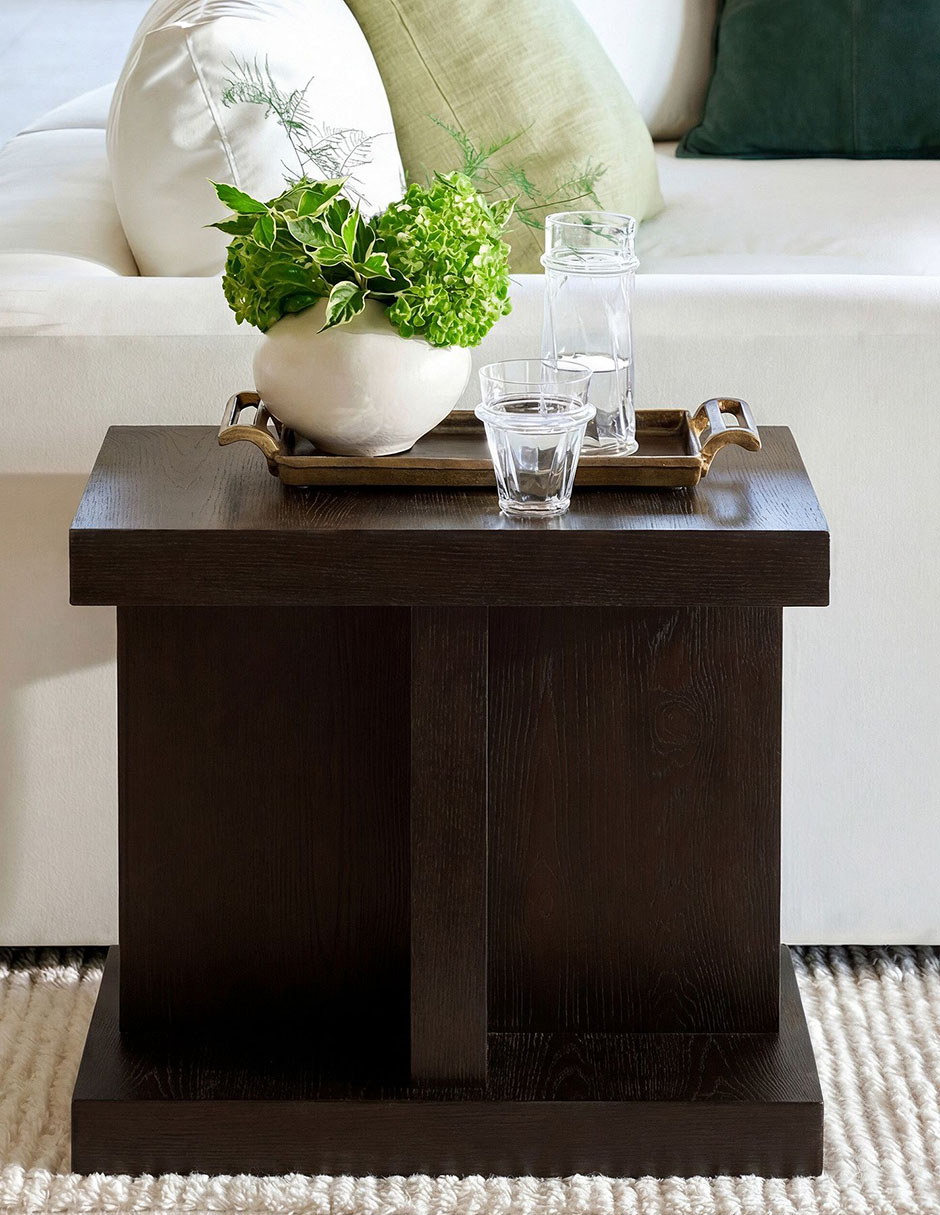 Mesa lateral Newport de madera 5