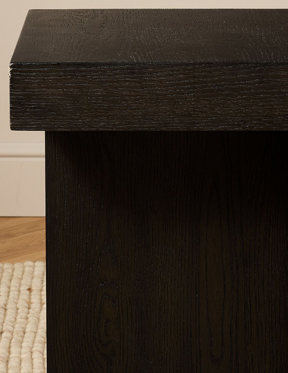 Mesa lateral Newport de madera 4
