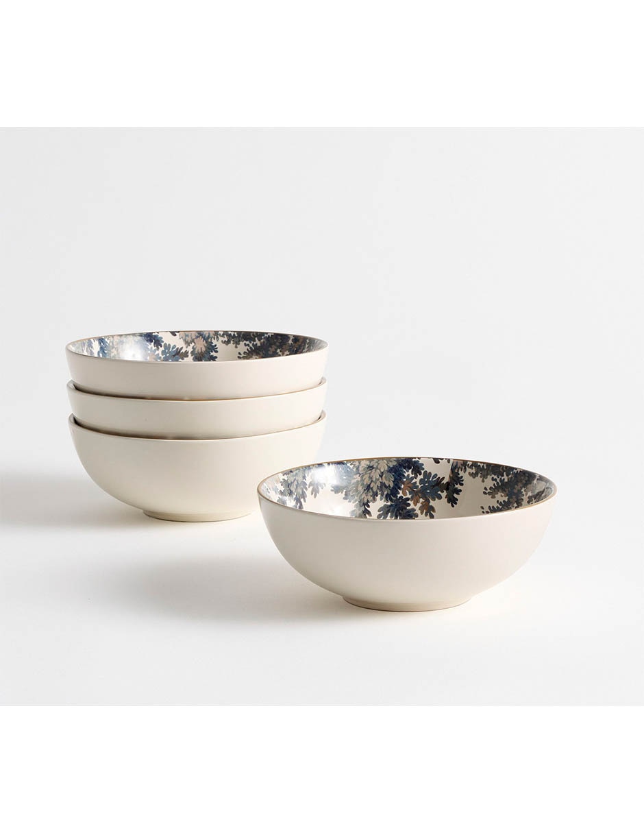 Set bowl kravet fall 4 piezas de cerámica