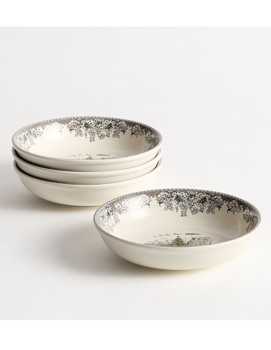 Set bowl Vintage Christmas 4 piezas de cerámica
