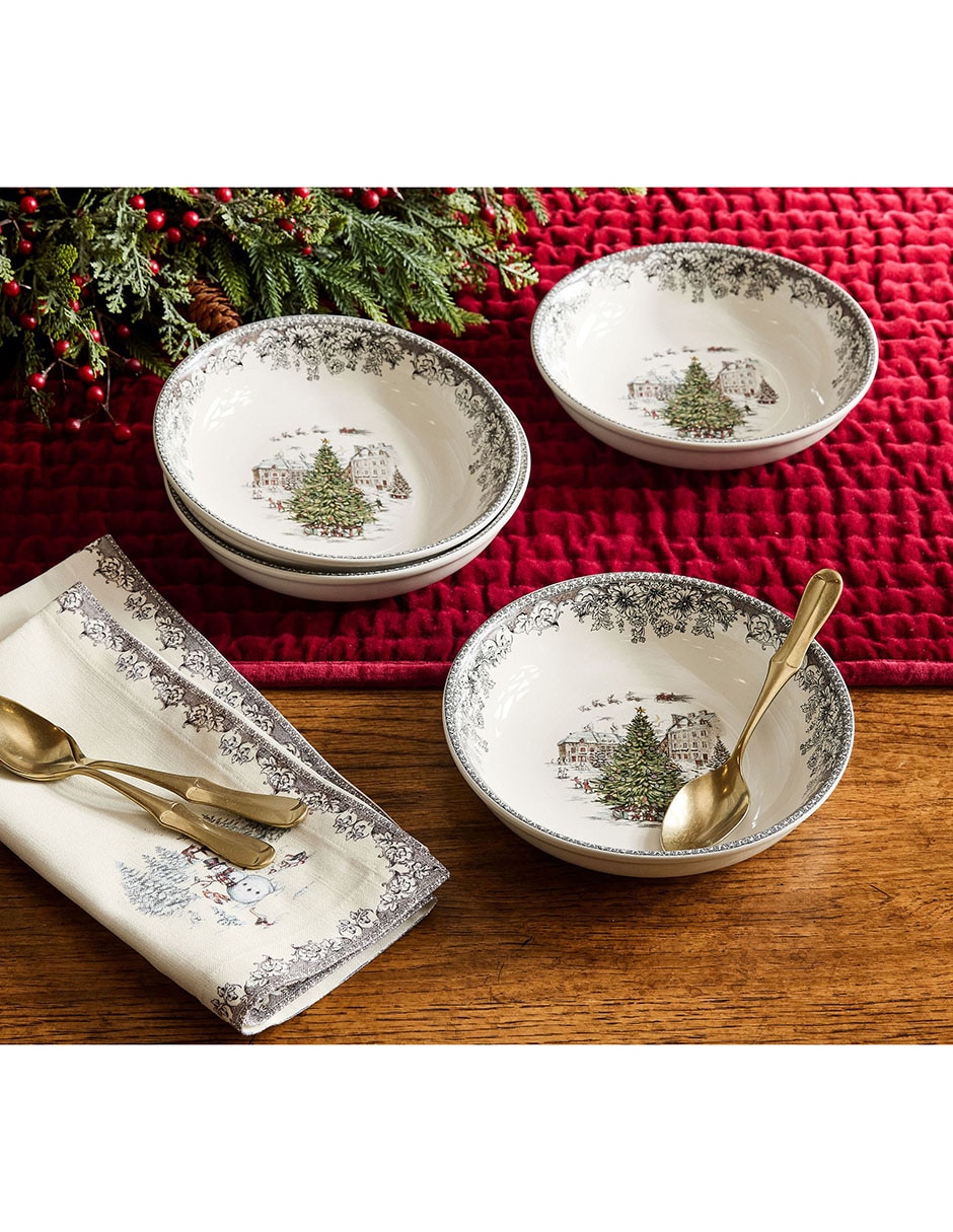 Set bowl Vintage Christmas 4 piezas de cerámica 3
