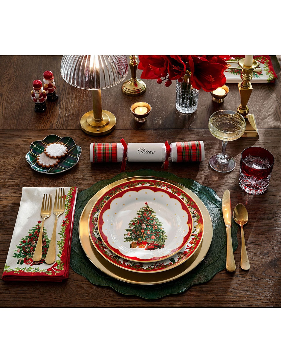 Set de plato para postre Stewart Plaid de cerámica 4 piezas 5