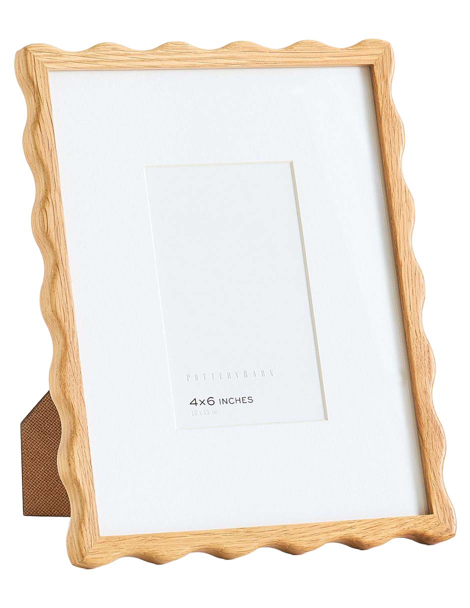 Portarretrato Scalloped Wood de madera