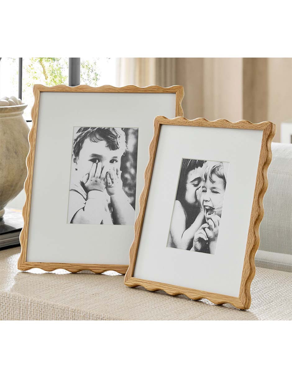 Portarretrato Scalloped Wood de madera 2