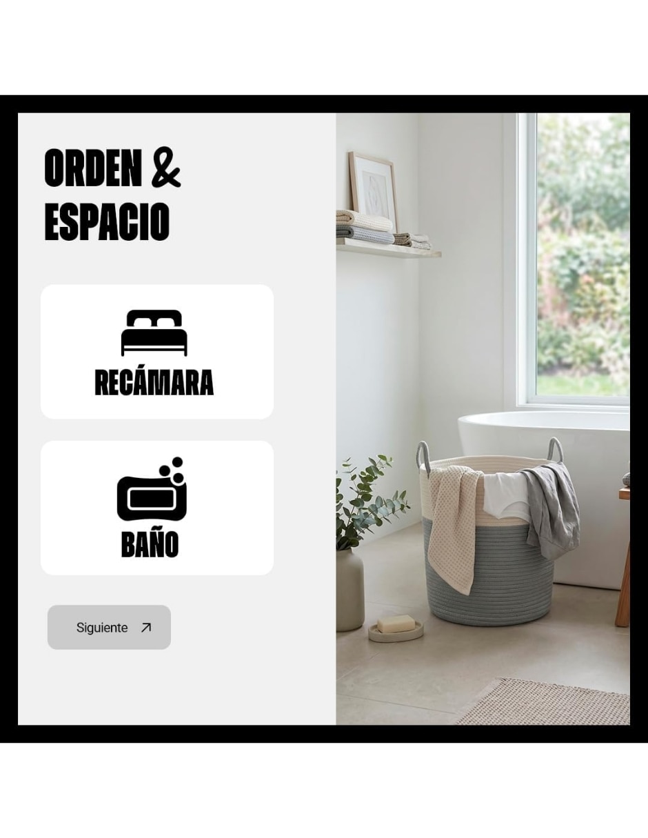 Cesto para ropa de algodón 5