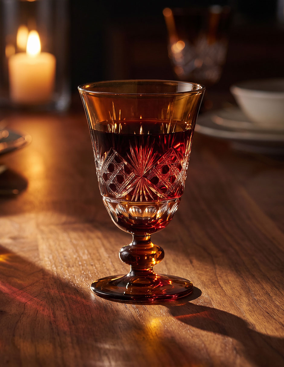 Copa para cóctel antique cut de cristal 2
