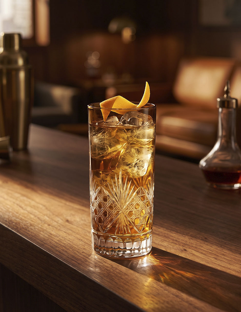 Vaso cocktail Antique Cut de cristal