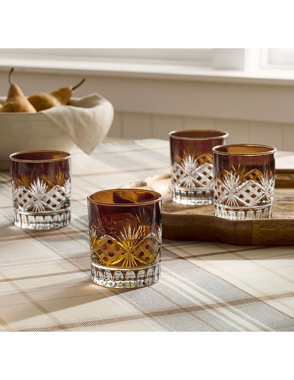 Vaso para agua Antique Cut de vidrio 3