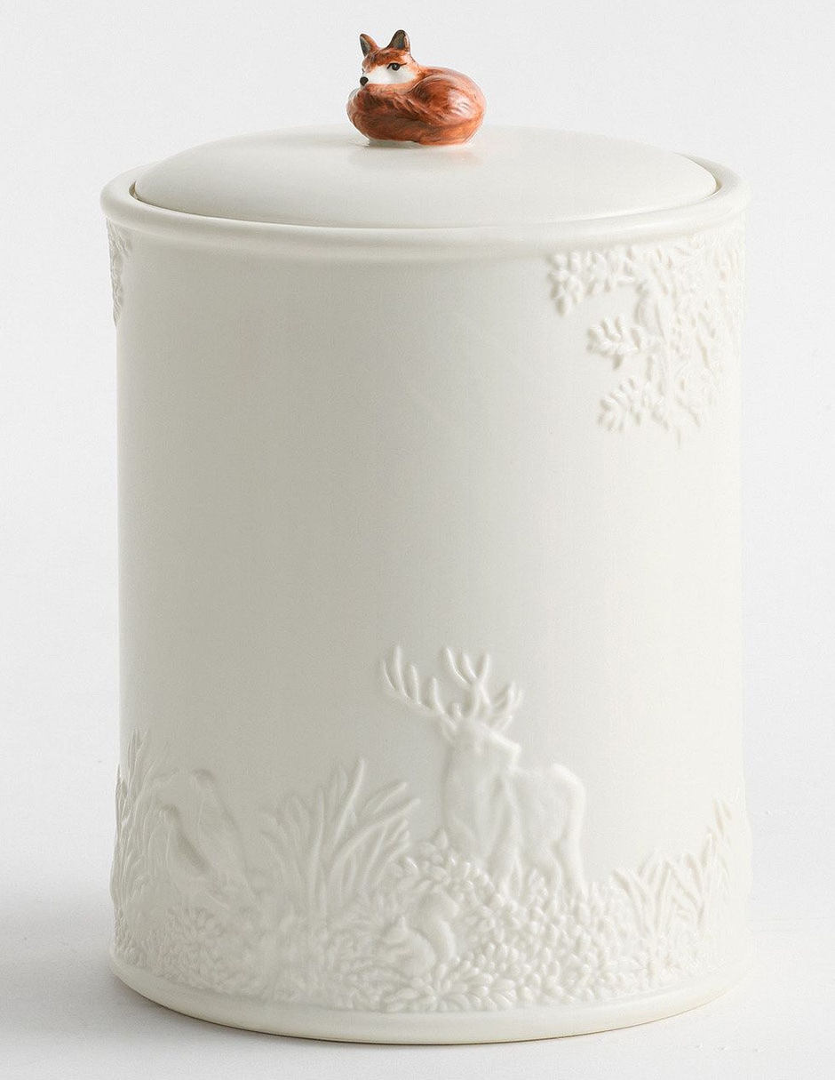 Contenedor embossed fantastical forest de cerámica