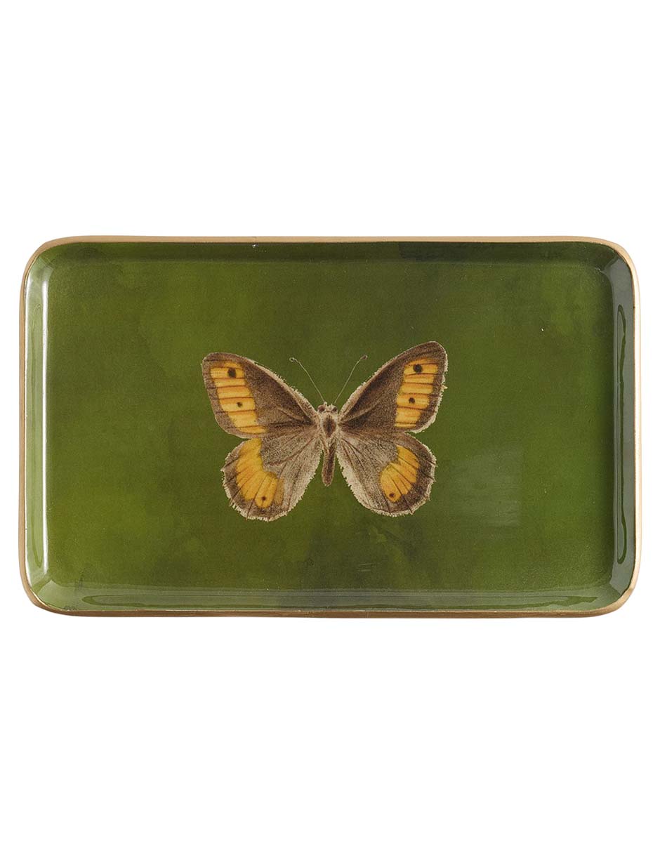 Bandeja decorativa printed enamel de aluminio