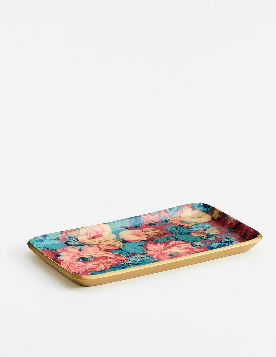 Charola decorativa printed enamel