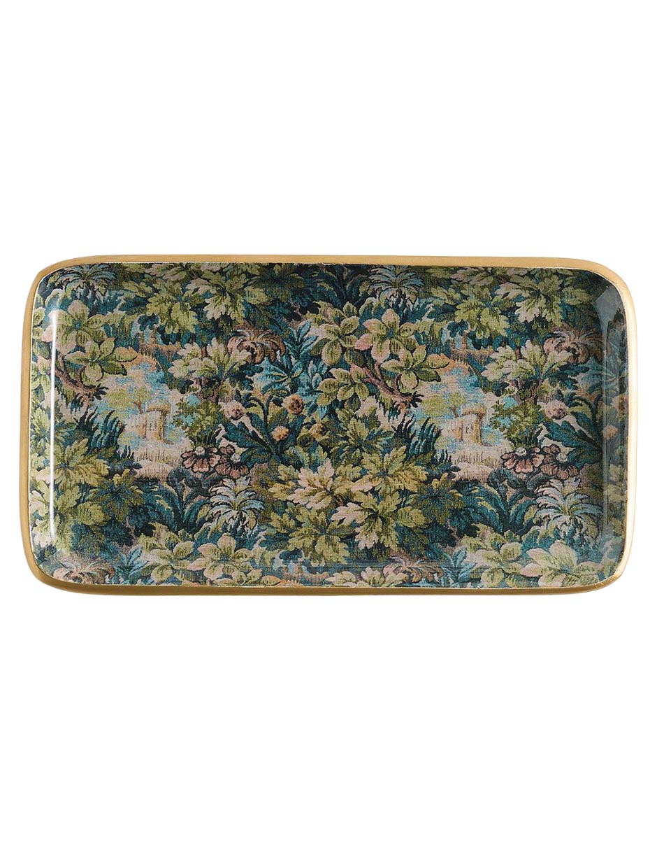 Bandeja decorativa Printed Enamel Fall de metal