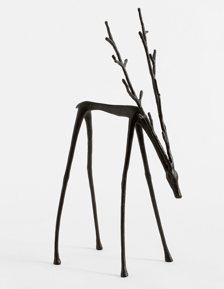 Figura decorativa de reno Bronze Sculpted Reindeer Figura decorativa de reno Bronze Sculpted Reindeer