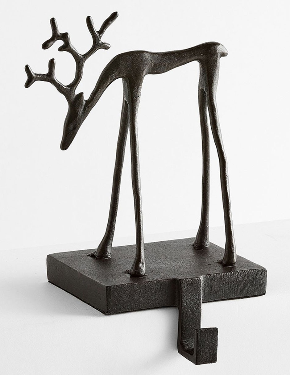 Figura decorativa de reno Sculpted Reindeer Stocking Holder