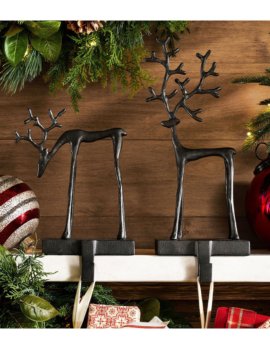 Figura decorativa de reno Sculpted Reindeer Stocking Holder 3