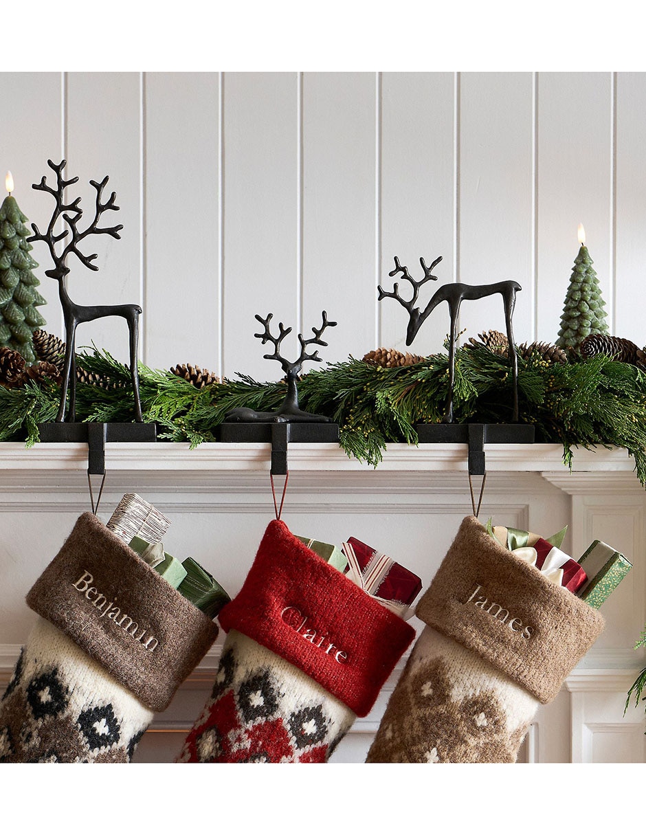 Figura decorativa de reno Sculpted Reindeer Stocking Holder 4