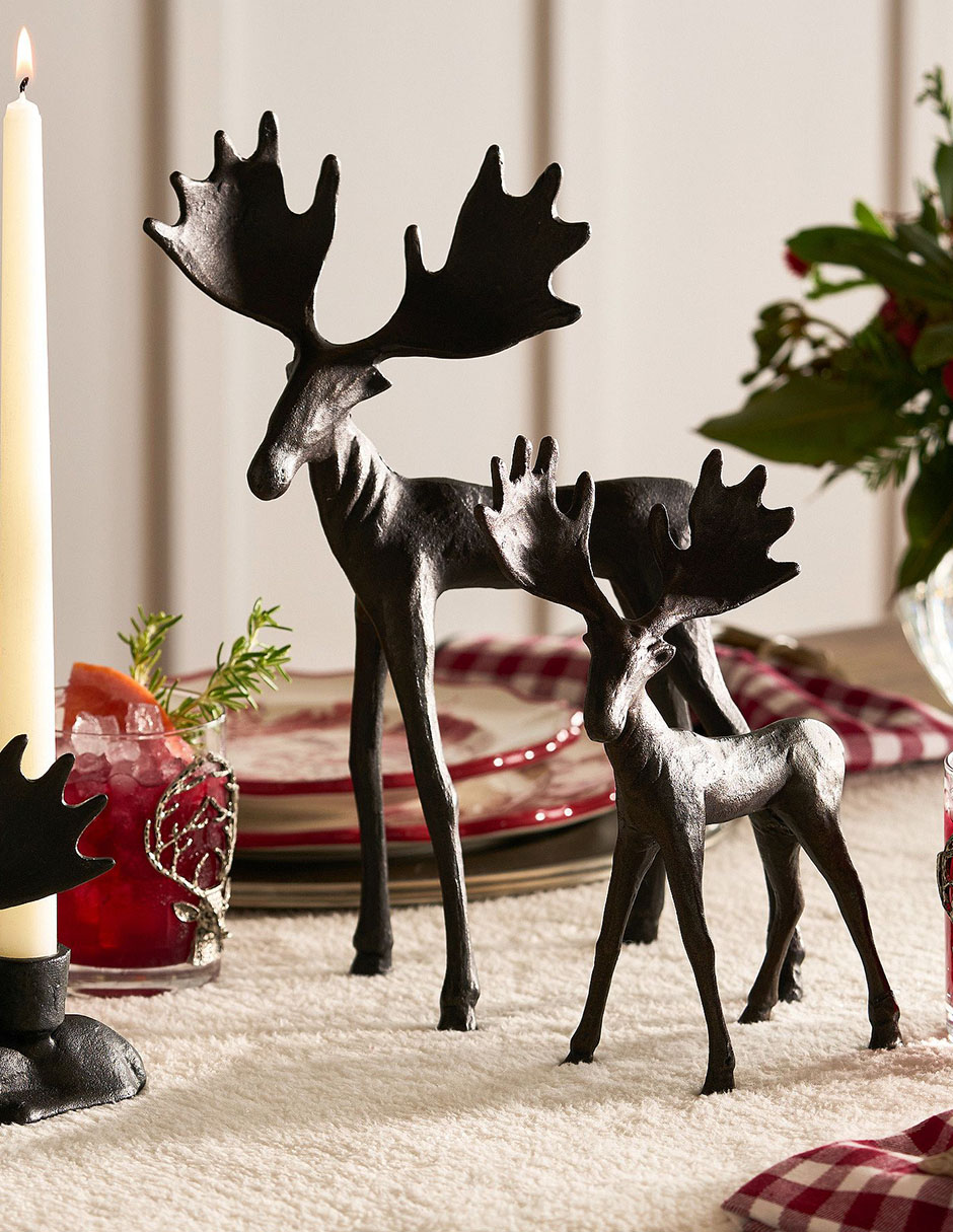 Figura decorativa de alce Sculpted Moose 3