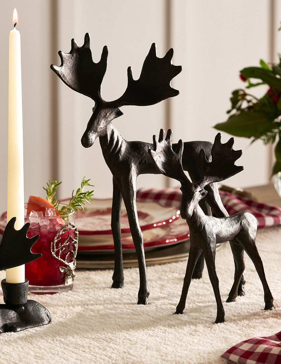 Figura decorativa de alce Sculpted Moose 4