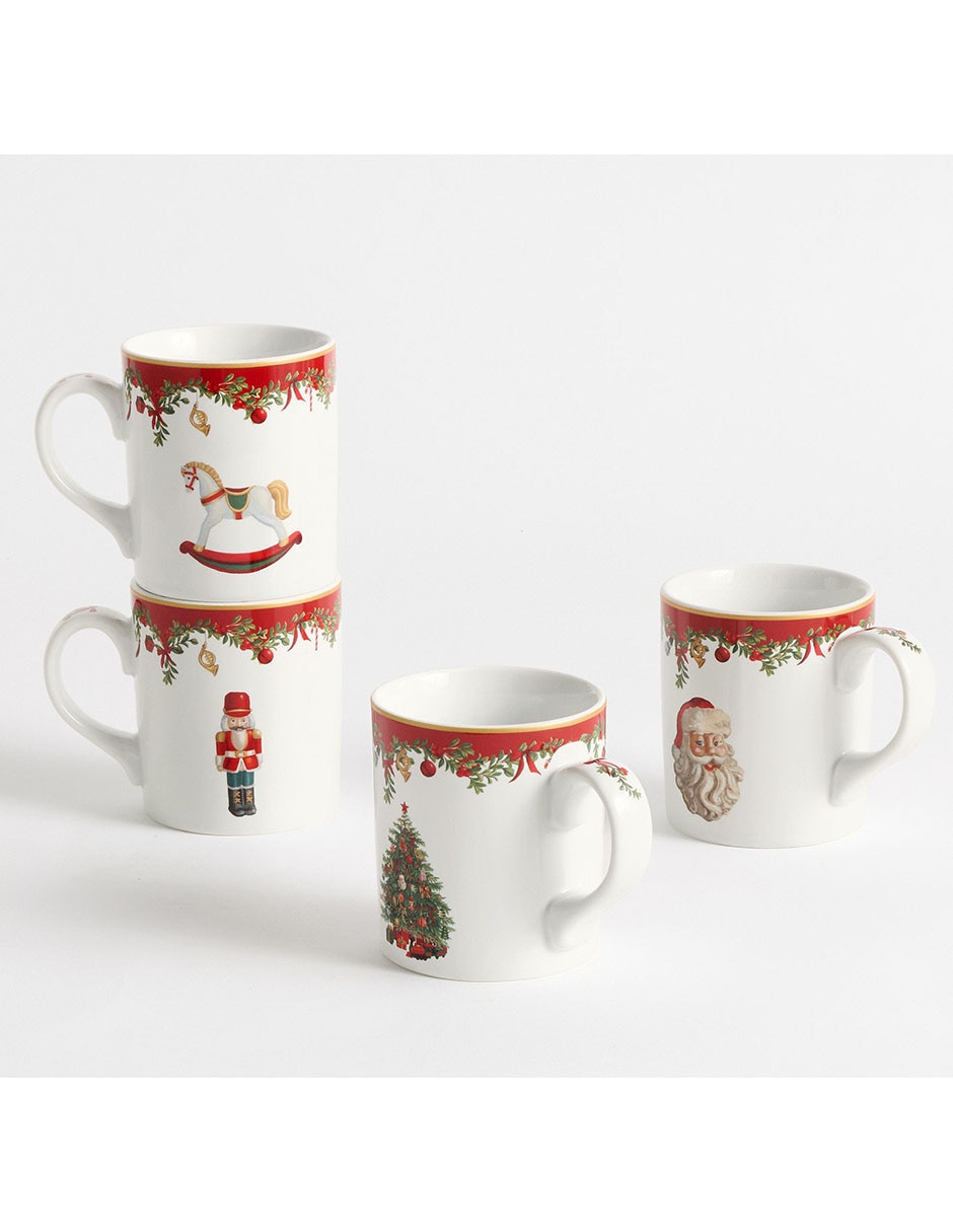 Set de tazas navideñas Nostalgic Christmas 4 piezas