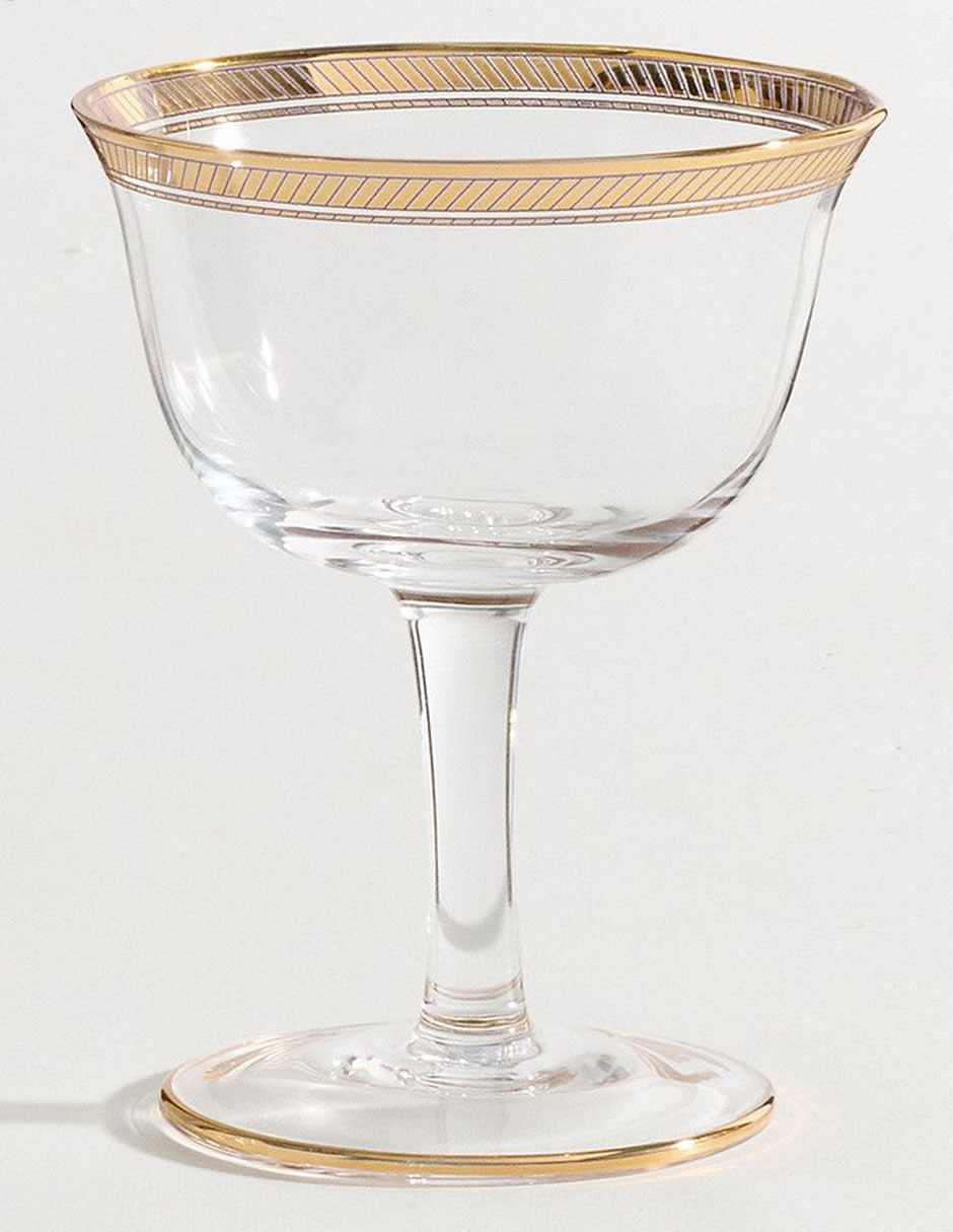 Copa para vino Gold Rim de vidrio