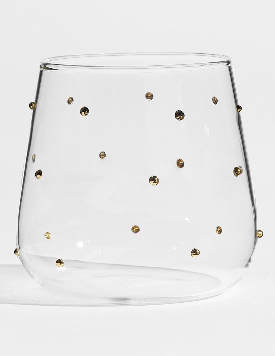 Set de copas para agua Confetti de cristal 4 piezas