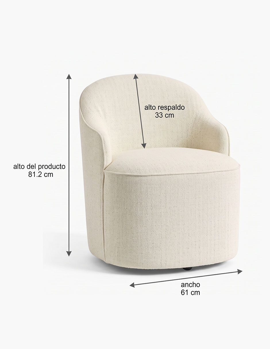 Silla oficina Jamie de tela 9