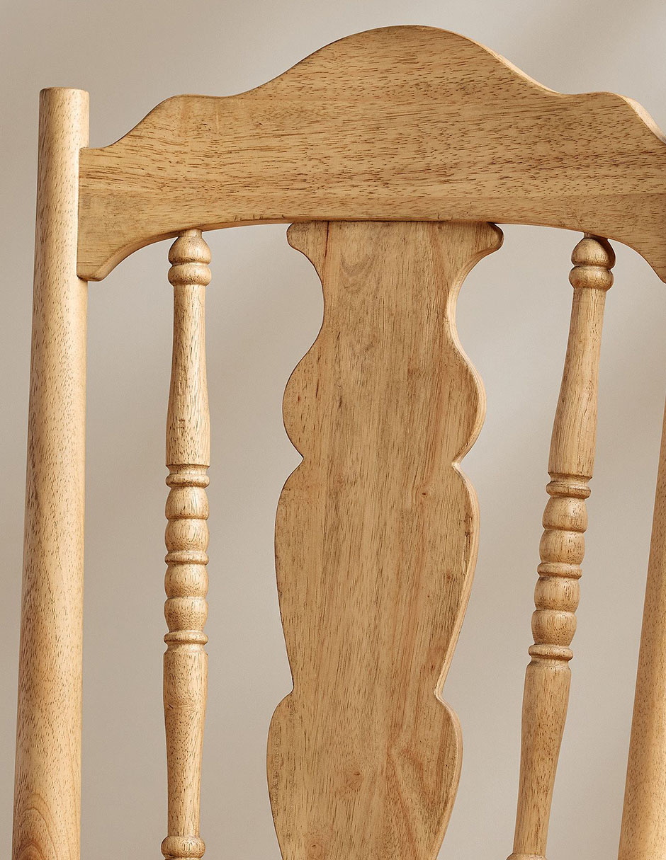 Set 2 piezas sillas Rigato de madera sólida 5
