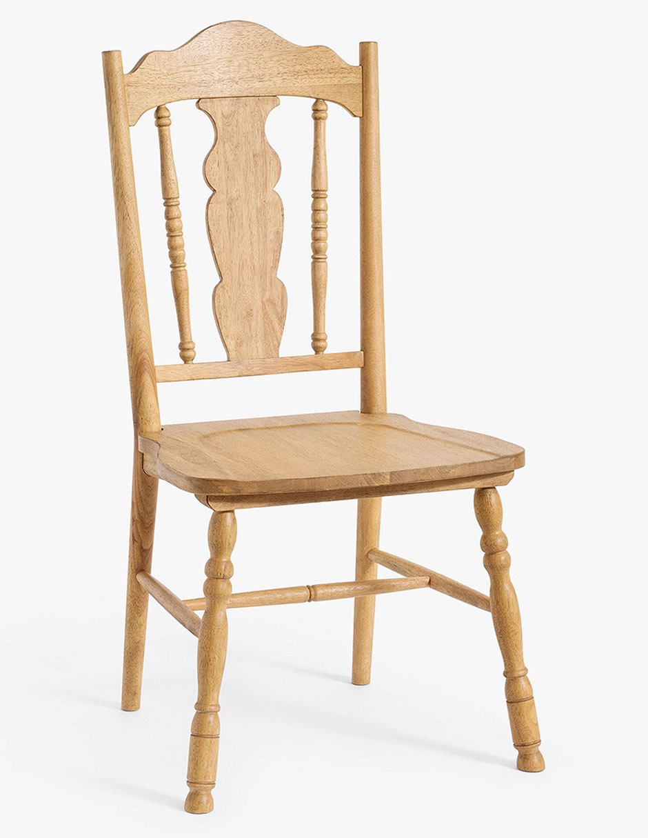 Set 2 piezas sillas Rigato de madera sólida 8