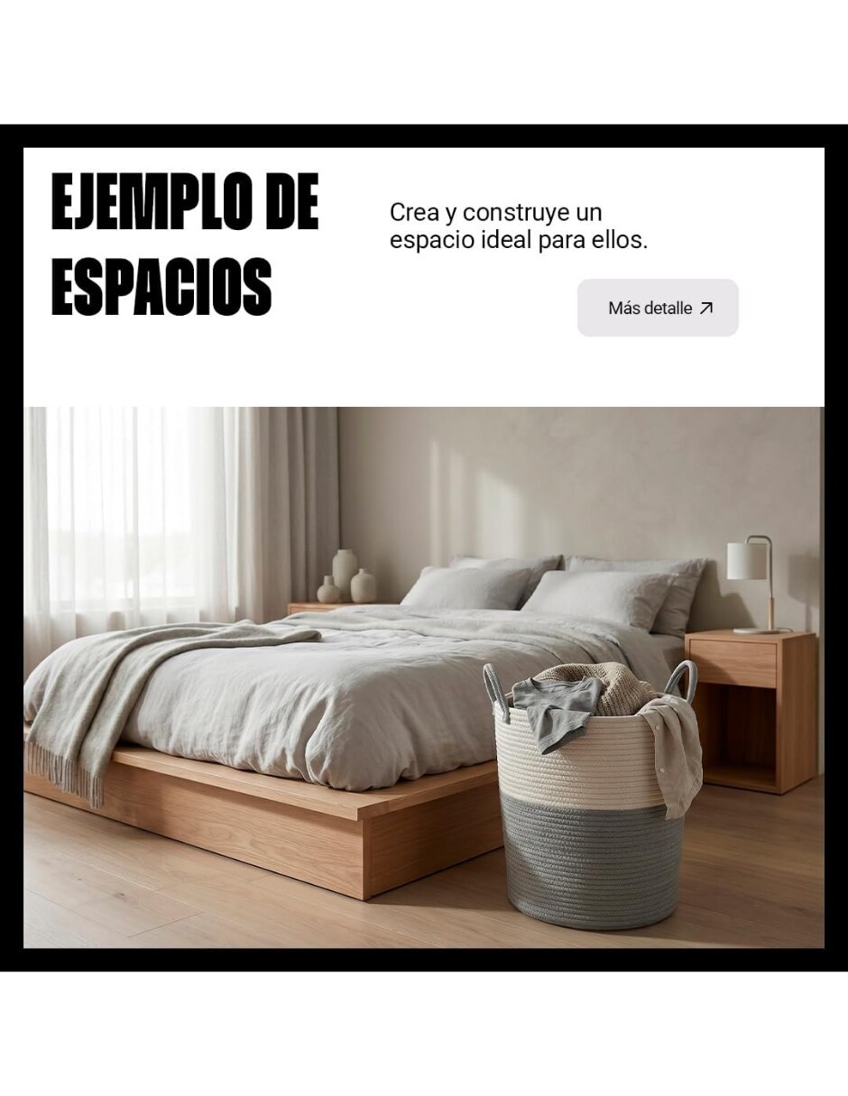 Cesto para ropa de algodón 7