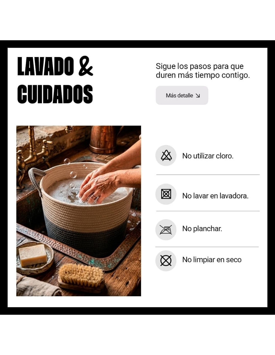Cesto para ropa de algodón 2