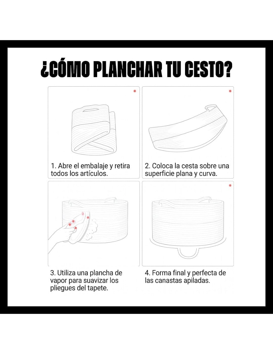 Cesto para ropa de algodón 6