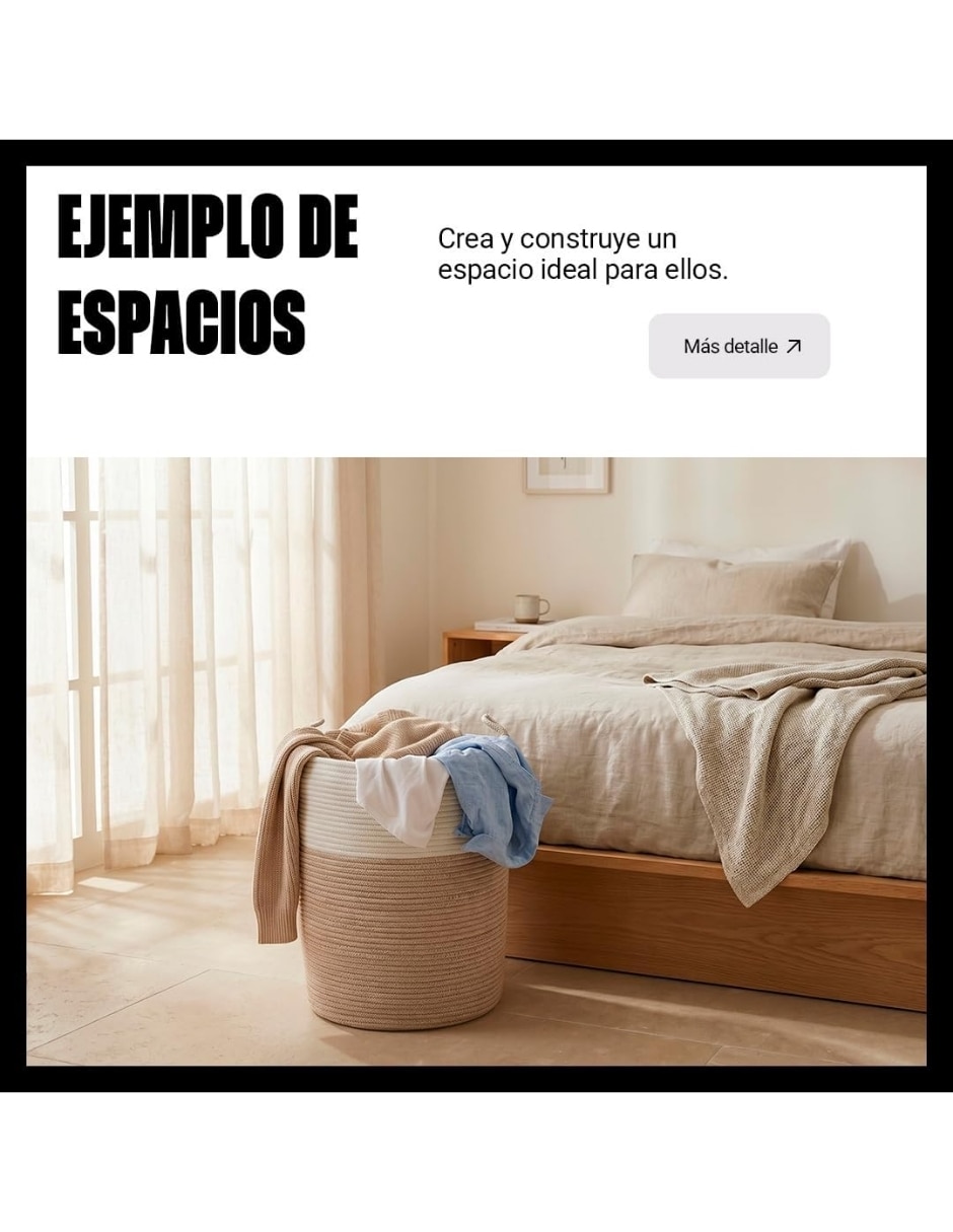 Cesto para ropa de algodón